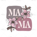 Bügelbild Blümchen für Mama MAXI