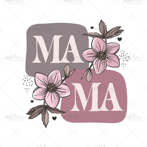Bügelbild Blümchen für Mama MAXI PLUS