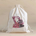 Bügelbild Blumenbagger Medium