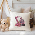 Bügelbild Blumenbagger Medium