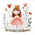 Bügelbild Blumenprinzessin Medium