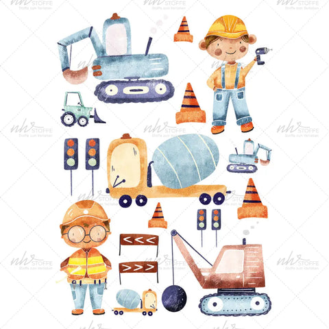 Bügelbild Bodo´s Baustelle SET