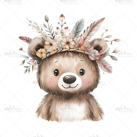 Bügelbild Boho Bärchen Medium