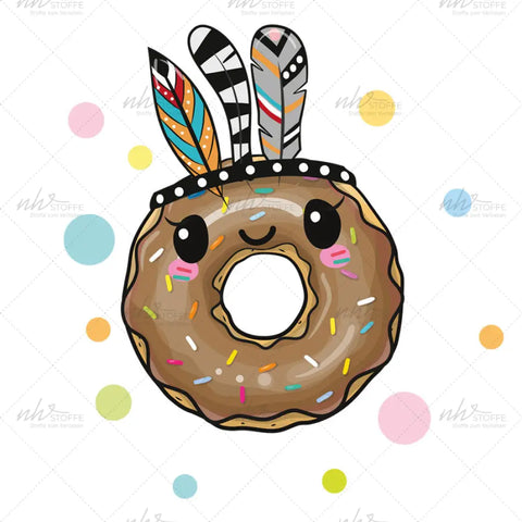 Bügelbild Boho Donut
