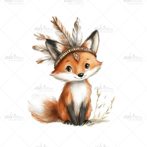 Bügelbild Boho Fox Paul MAXI
