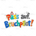 Bügelbild Bruchpilot Medium