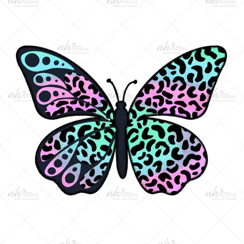 Bügelbild Butterfly Leo Bunt MINI