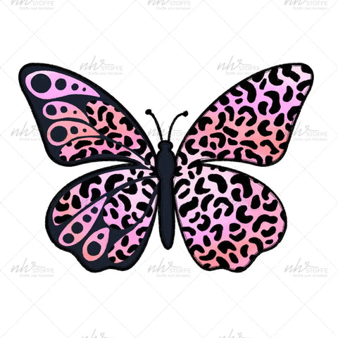 Bügelbild Butterfly Leo Pink Medium