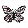 Bügelbild Butterfly Leo Rosa MAXI