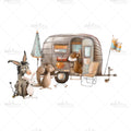 Bügelbild Camperfreunde Medium
