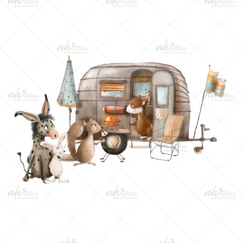 Bügelbild Camperfreunde Medium