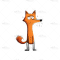 Bügelbild Cartoon Fox Medium