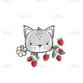 Bügelbild Catberry Medium