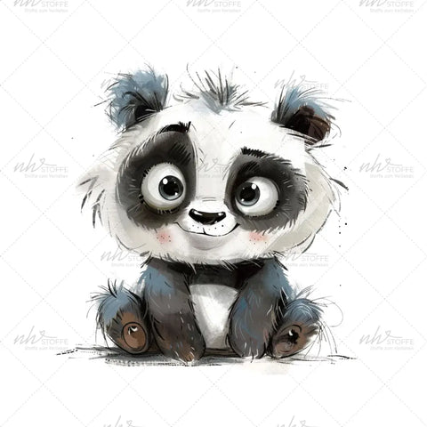 Bügelbild Checker Panda Medium