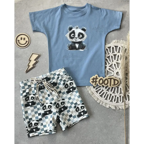 Bügelbild Checker Panda Medium