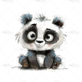Bügelbild Checker Panda Medium