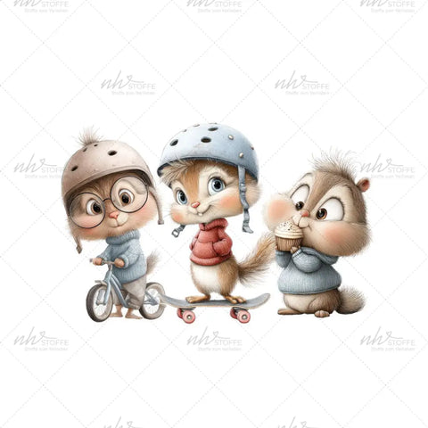 Bügelbild Chipmunk Crew MAXI