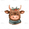Bügelbild Christmas Cow MAXI
