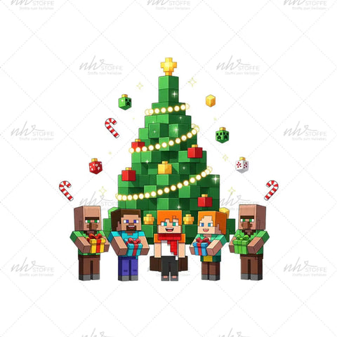 Bügelbild Christmas Family photo Medium