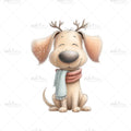 Bügelbild Christmas Mood Dog Medium