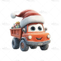 Bügelbild Christmas Roadworks Laster Medium