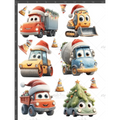 Bügelbild Christmas Roadworks SET