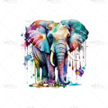 Bügelbild Colourful Elephant Medium