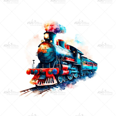 Bügelbild Colourful Train Medium