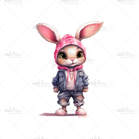 Bügelbild Cool Bunny Medium