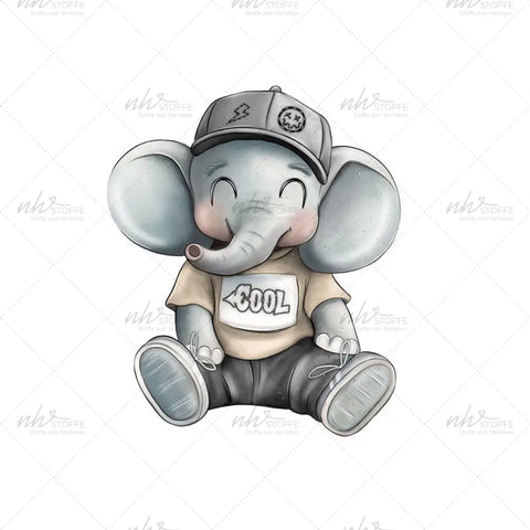 Bügelbild Cool Elephant MINI