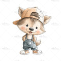 Bügelbild Cool Fox Medium