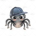 Bügelbild Cool Spider Medium