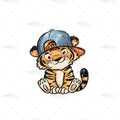 Bügelbild Cool Tiger Medium