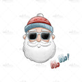 Bügelbild Coolest Santa MAXI