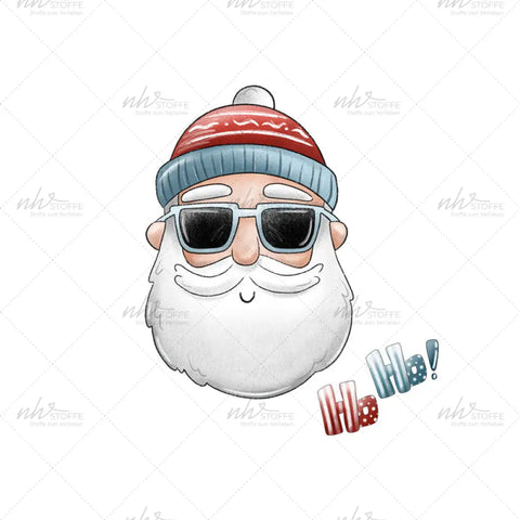 Bügelbild Coolest Santa MAXI