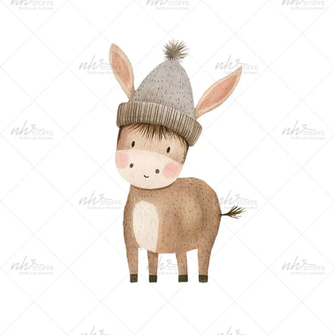 Bügelbild Cute Donkey Medium
