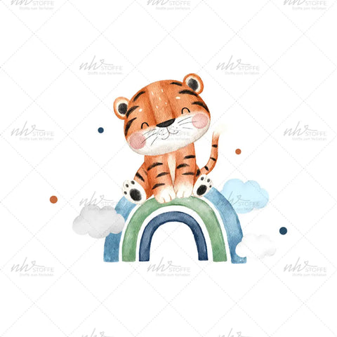 Bügelbild Cute little Tiger Medium