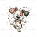 Bügelbild Dancing Dog Medium