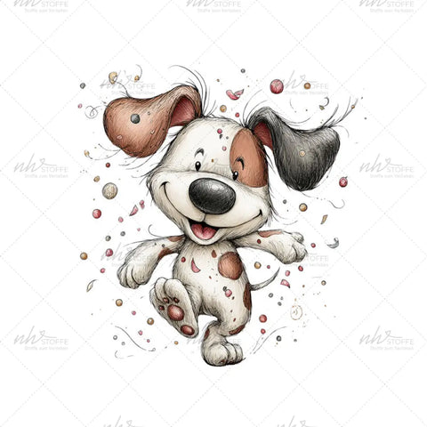 Bügelbild Dancing Dog Medium