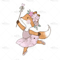 Bügelbild Dancing Fox Medium