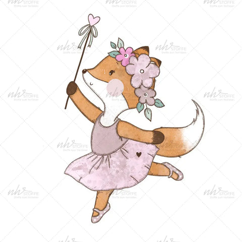 Bügelbild Dancing Fox Medium