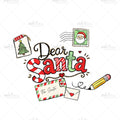 Bügelbild Dear Santa Letter Medium