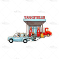 Bügelbild Die Drei von der Tanke Maxi
