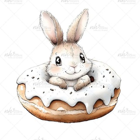 Bügelbild Donuthase MINI