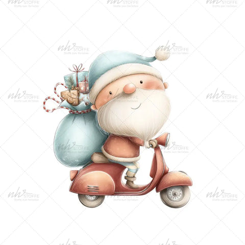 Bügelbild Driving Santa Medium