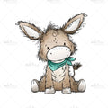 Bügelbild Edgar Esel (sitzend) Medium