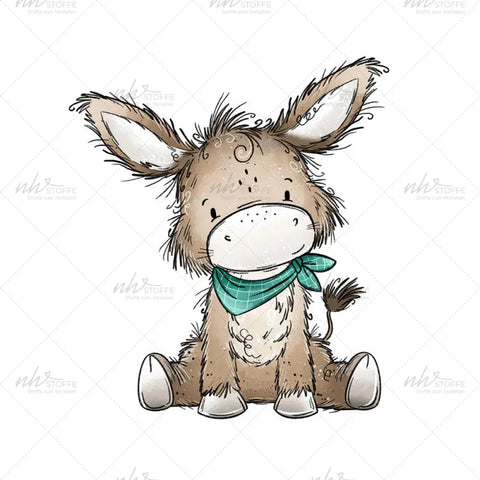 Bügelbild Edgar Esel (sitzend) Medium