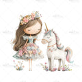 Bügelbild Einhornprinzessin MAXI