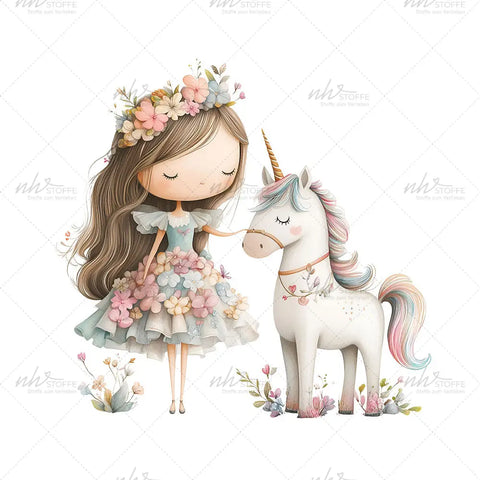 Bügelbild Einhornprinzessin Medium
