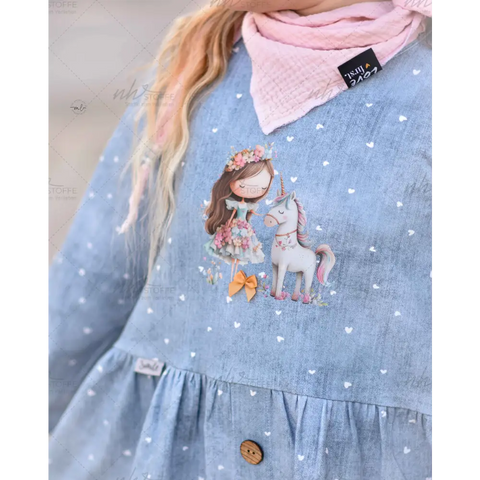 Bügelbild Einhornprinzessin Medium